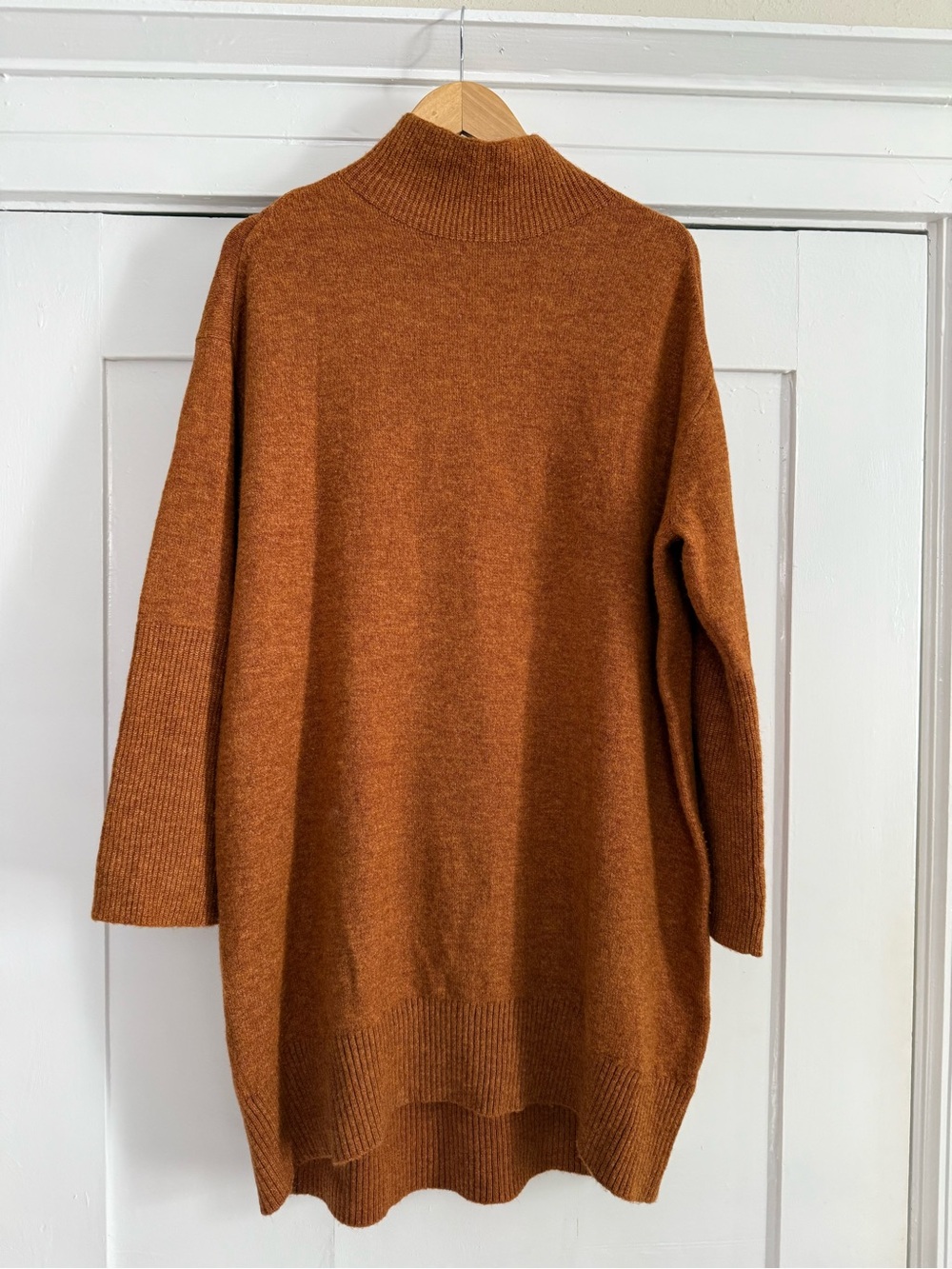 a new day Rust Mock Neck Longline Sweater
